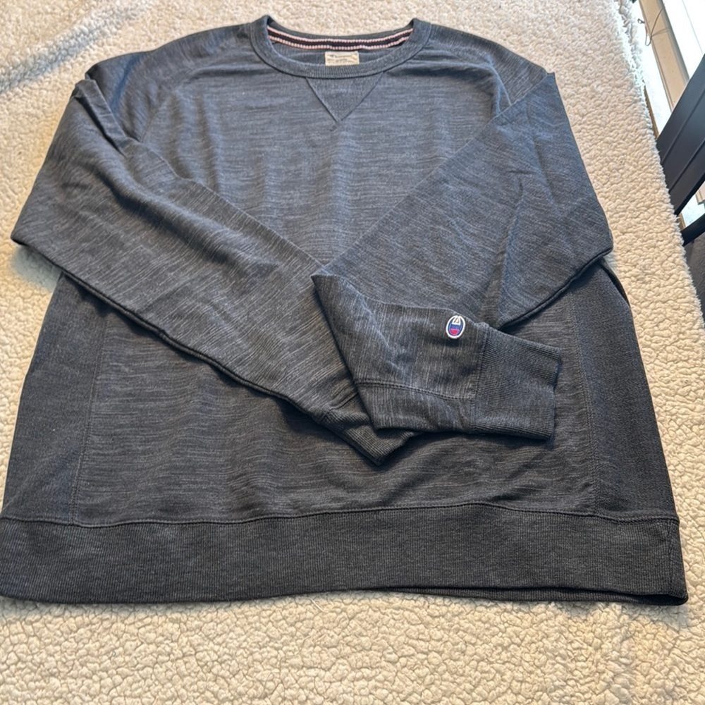 Vintage Champion Gray Crewneck Sweater Soft Cotton Classic